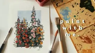 Painting flowers with Himi Gouache | Flower Series 01 | Paint With Me #28 | Indonesia