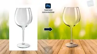 How to make image of glass to Transparent Glass in Photoshop | 2024