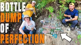 Hundreds of Vintage Soda Bottles Perfectly Preserved | Digging Bottlers Dump For Vintage Sodas!