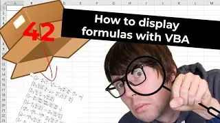 How to show formulas of neighbouring cells in Excel using VBA