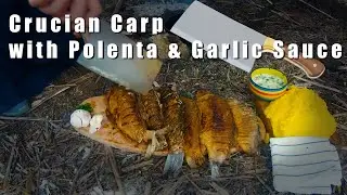 How to cook Delicious Crucian Carp with Polenta and Garlic Sauce in Danube Delta