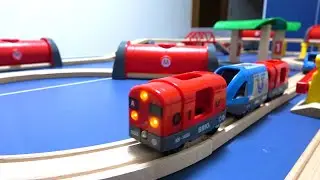 BRIO Wooden Railway ☆ 5 Subway Tunnels & Railroad Crossing Course