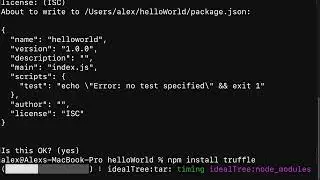 Install Truffle for Dapp Development in Terminal