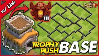 BEST TH8 BASE FOR TROPHY PUSHING!! | TH8 Trophy Base w/ Link - Clash of Clans