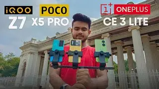 IQOO Z7 Vs OnePlus Nord CE 3 Lite Vs POCO X5 Pro Camera Battle ⚡ Best Camera Phone Under 20,000!