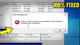 There is not enough space available on the disk(s) to complete this operation in Win11/10/8/7 Fix ✅