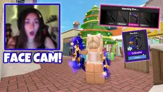 PLAYING THE NEW CHRISTMAS UPDATE IN MM2 (FACE CAM!)