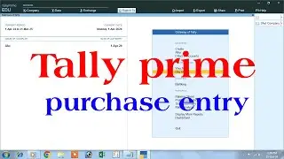 purchase entry in tally prime | purchase entry in tally | tally prime | tally prime purchase entry