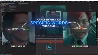 Text Animation Tutorial | Apply Effects on Specific Words tutorial | After effects tutorial