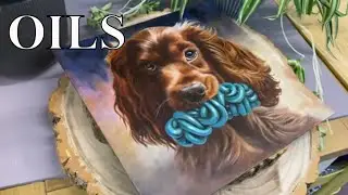 Pet Portrait Mastery: Chocolate Spaniel Time-Lapse | Underpainting Technique