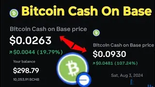 Bitcoin Cash, How To Buy Bitcoin Cash on Base 10,000+ BCHB Swapped Solana For ETH Into BCHB