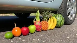 Crushing Crunchy & Soft Things by Car! EXPERIMENT: FRUITS VS CAR 2