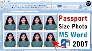 How to make passport size photo in Microsoft word 2007 | Passport size photo kaise banaye (हिंदी)