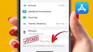 Apple ID Sign Out is Not Available Due To Restrictions | Sign Out Apple ID is not available Problem