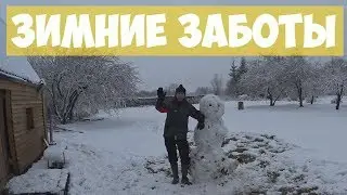 Зима на даче... Winter in Russian village.