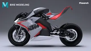 How to 3D Model a Realistic Bike - Maya tutorial (Timelapse) 