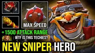 NEW SNIPER HERO +1500 Attack Range MKB Manta Style 100% Machine Gun Solo Mid Techies Dota 2