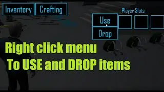 UE4 Inventory And Crafting / Use and Drop from Right click menu