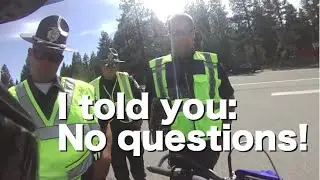 DUI checkpoint refusal to answer cops