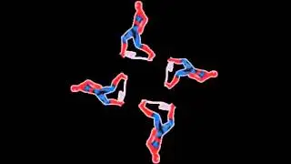 Spiderman Dance on hologram Techonology Video for 4 face Holographic Pyramid 4 face view