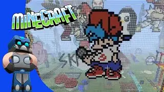 Boyfriend friday night funkin Pixel art Minecraft Tutorial / Como hacer Pixel Art de boyfriend