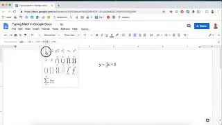 Typing Fractions in Google Docs