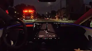 Tesla FSD 12.5.1.3 Waits for Emergency Vehicle to Pass