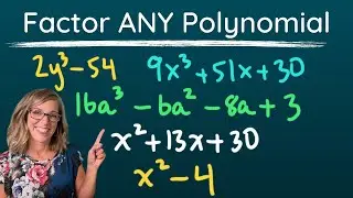 Factor Any Polynomial | Factoring Strategy for 2, 3, and 4 Terms