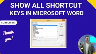 Show all shortcut keys in Microsoft word | MS Word Shortcut Keys | Important MS Word Shortcut keys