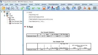 SPSSisFun: The T-test (One Sample)