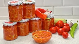 🌶️🍅КАБАЧКИ в АДЖИКЕ  ПО-ТБИЛИССКИ на ЗИМУ. Аджика БОМБА! Готовьте больше такую вкуснятину.