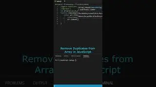 Remove Duplicates from Array in JavaScript #shorts #youtube #viral #javascript #coding #shortsfeed