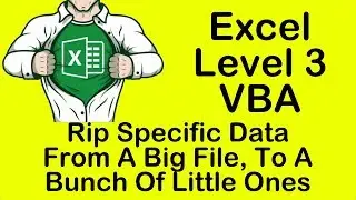 Excel VBA Extracting Specific Data From A Big File, To A Bunch Of Little Ones With VBA