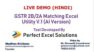 GSTR 2B MATCHING EXCEL UTILITY LIVE DEMO (HINDI) (AI VERSION)
