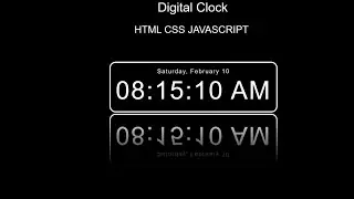 How To Create Digital Clock Using HTML CSS & JavaScript | Display Time Using JavaScript