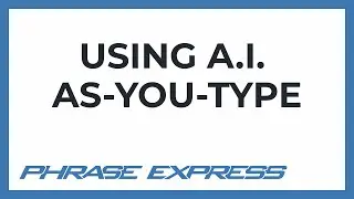 Using AI as you type in any program