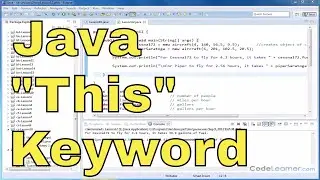 Java Tutorial - 12 - The This Keyword