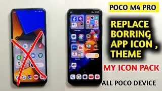 Replace Poco irritated App icon and theme In attractive Layouts//poco icon change kaise karen