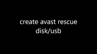 create avast rescue disk