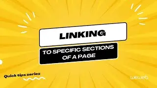Linking to Specific Sections on a WeWeb Page