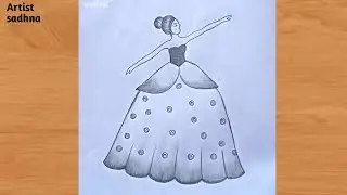 How to draw a beautiful dancing girl || Pencil sketch for beginners || Dancing girl drawing