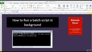 Run Batch script in background | Jenkins in background | Excel VBA Tips & Tricks