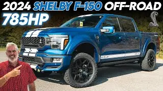 Classic Shelby Look! 2024 Shelby F-150 in Atlas Blue With White Stripes!