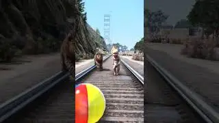Baby on the Train tracks 