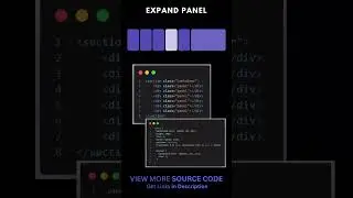 22/100 Html/CSS Animation: Create Interactive Expandable Panels 🫣🤩🔥  #shorts