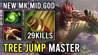 MASTER TREE JUMP Solo Mid 100% Physical Right Click Hit Like a Truck Monkey King Dota 2