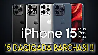 iPhone 15 seriyasi - HAQIDA BATAFSIL MALUMOT 🔥🔥🔥APPLE WATCHLAR HAM BOR !!!