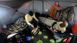 24 Hours Ice Camping Red Lake (Catch and Cook)