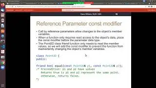 const modifier with C++ class member functions and const references to objects
