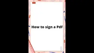 How to Sign a PdF